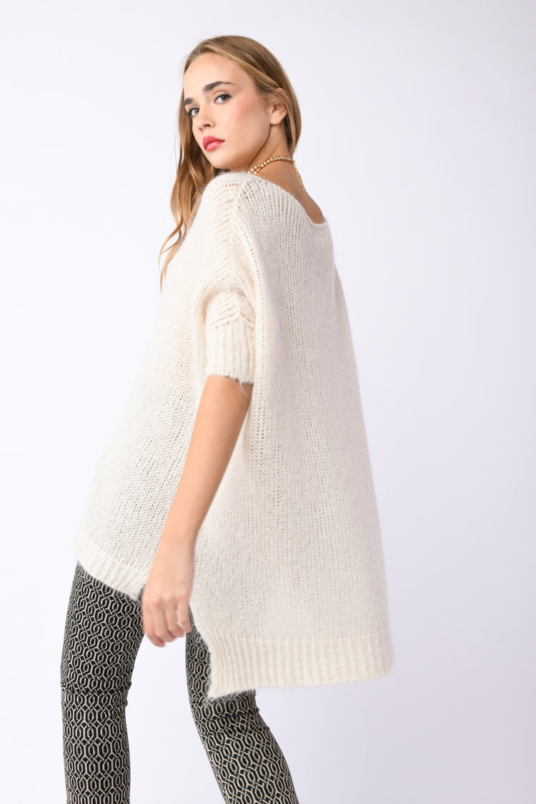 Mohair-blend oversized sweater