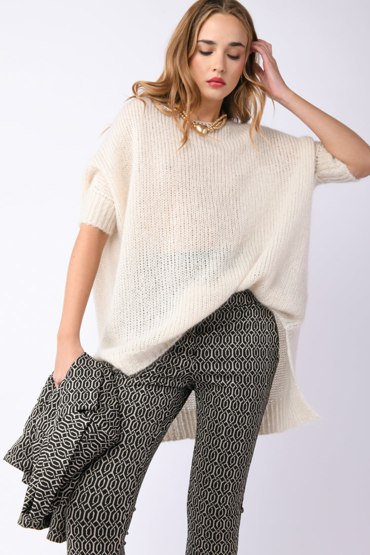 Mohair-blend oversized sweater