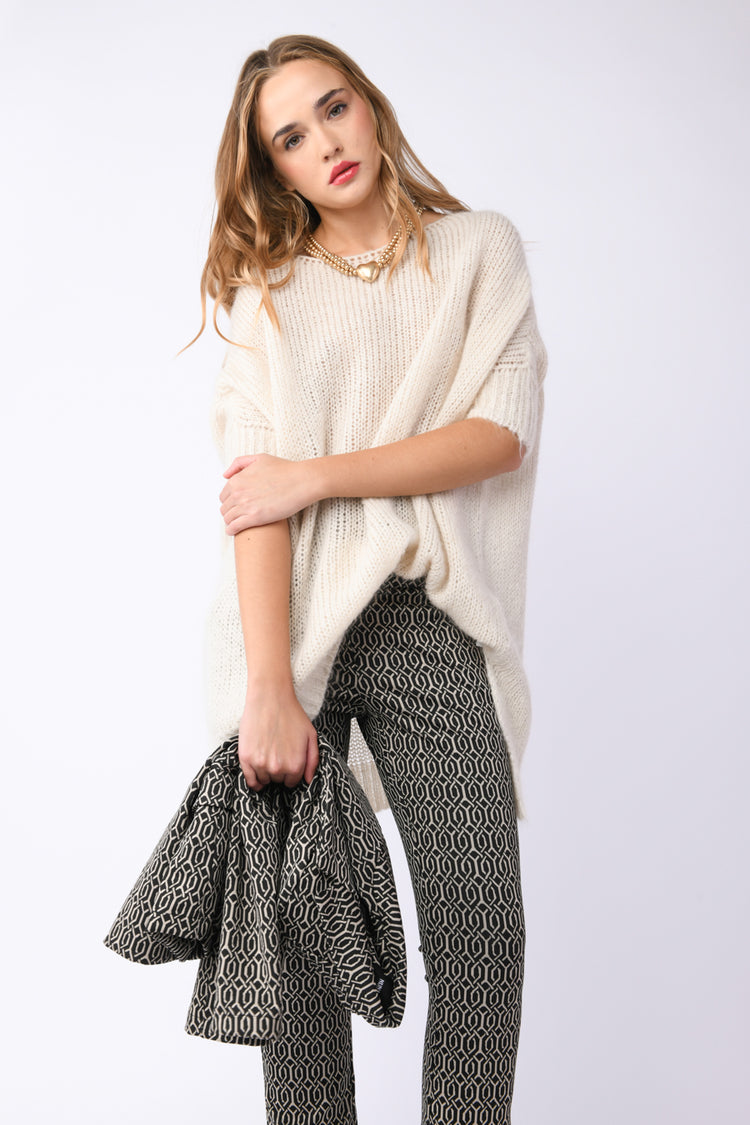 Mohair-blend oversized sweater