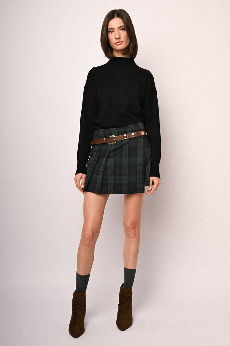 Tartan print skort