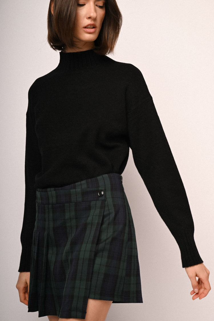 Tartan print skort