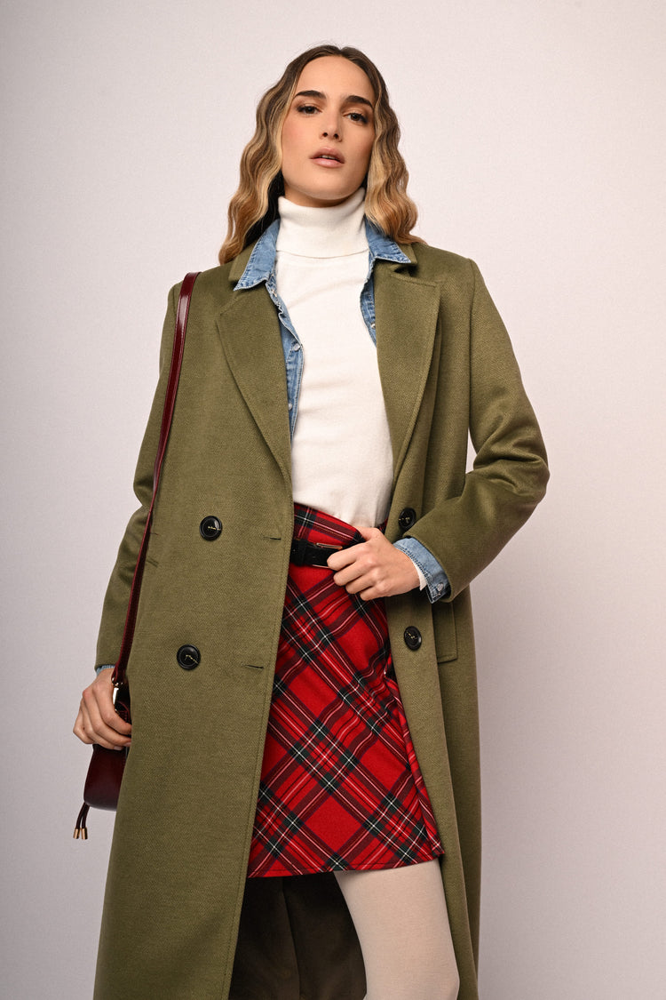 Tartan motif miniskirt