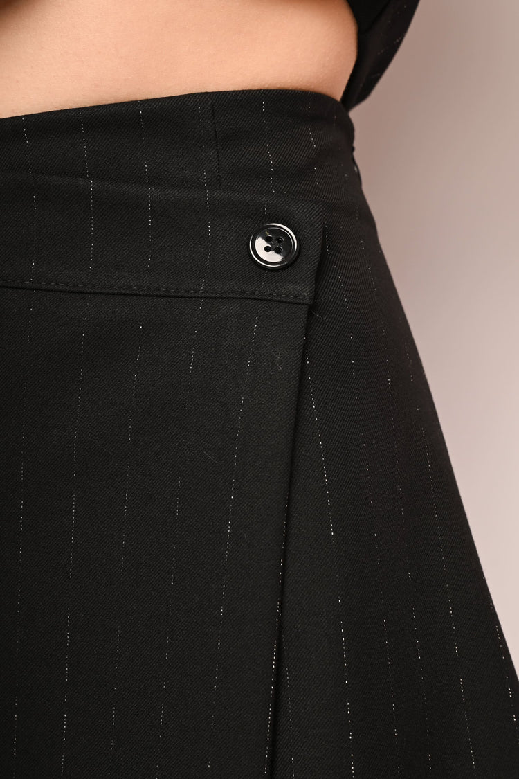 Lurex pinstriped skort