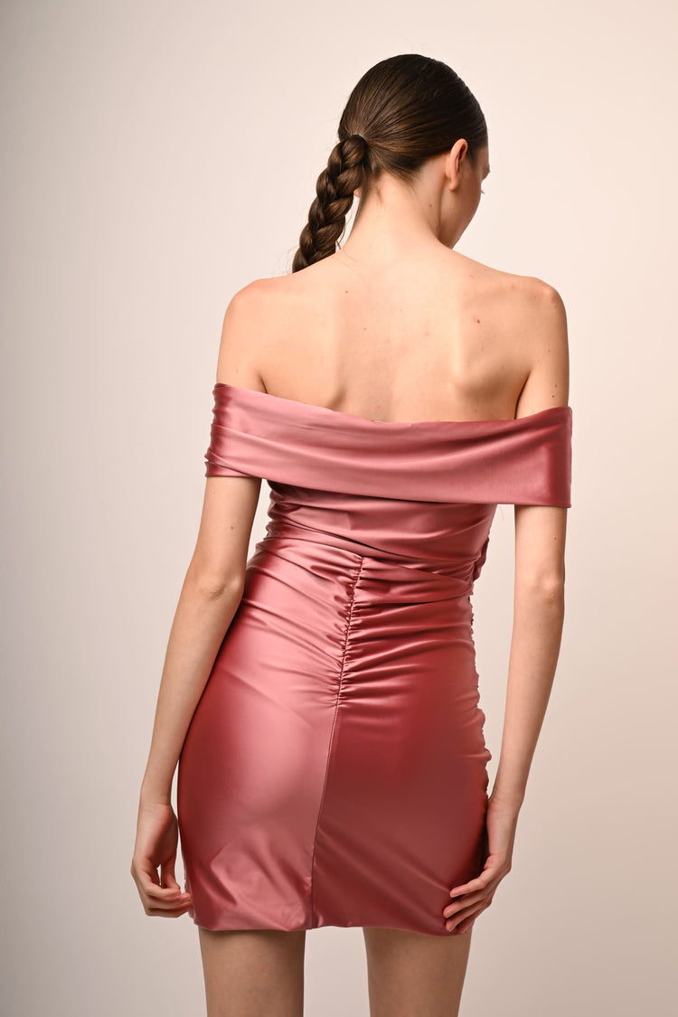 Satin mini sheath dress