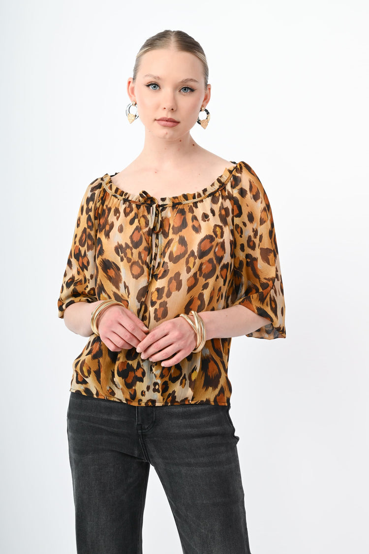 Leopard print blouse