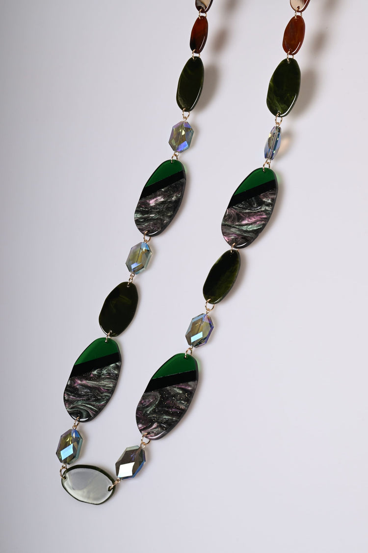 Oval pendants necklace