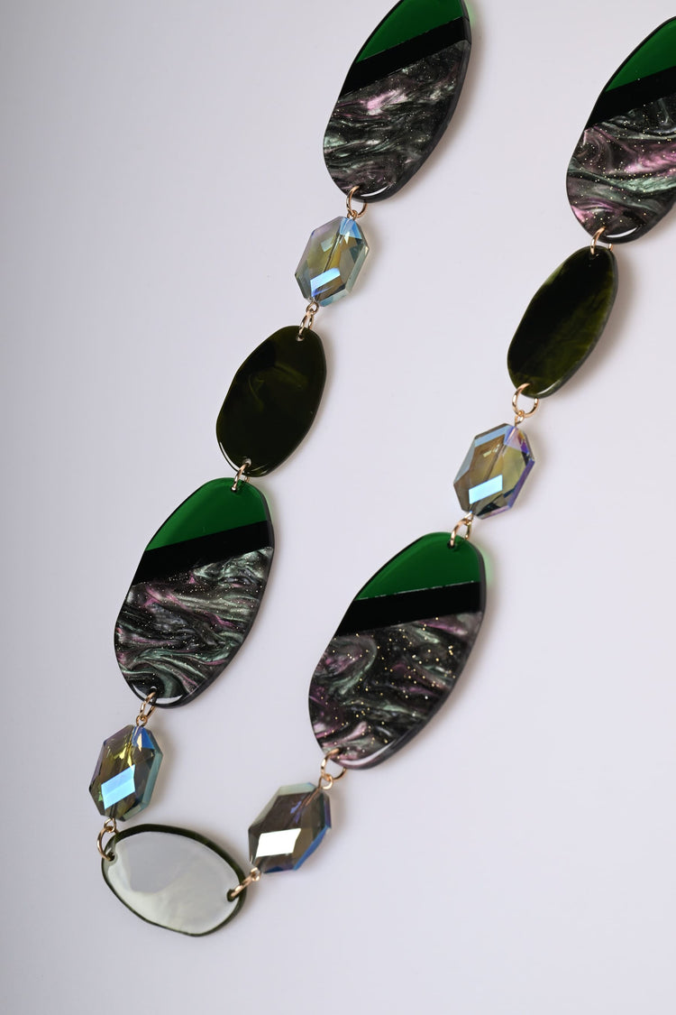 Oval pendants necklace