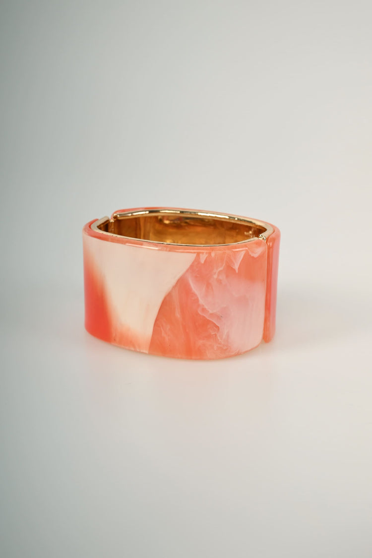 Marble effect rigid bracelet