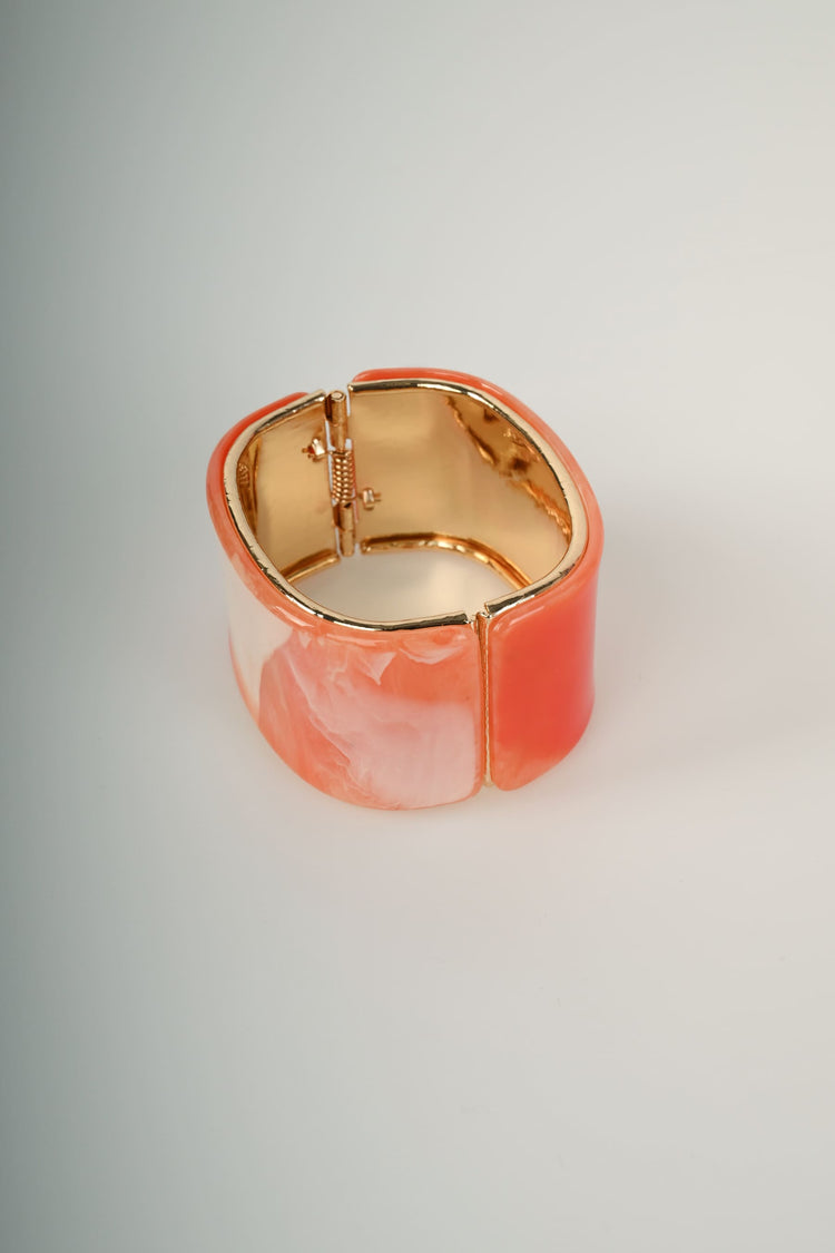 Marble effect rigid bracelet