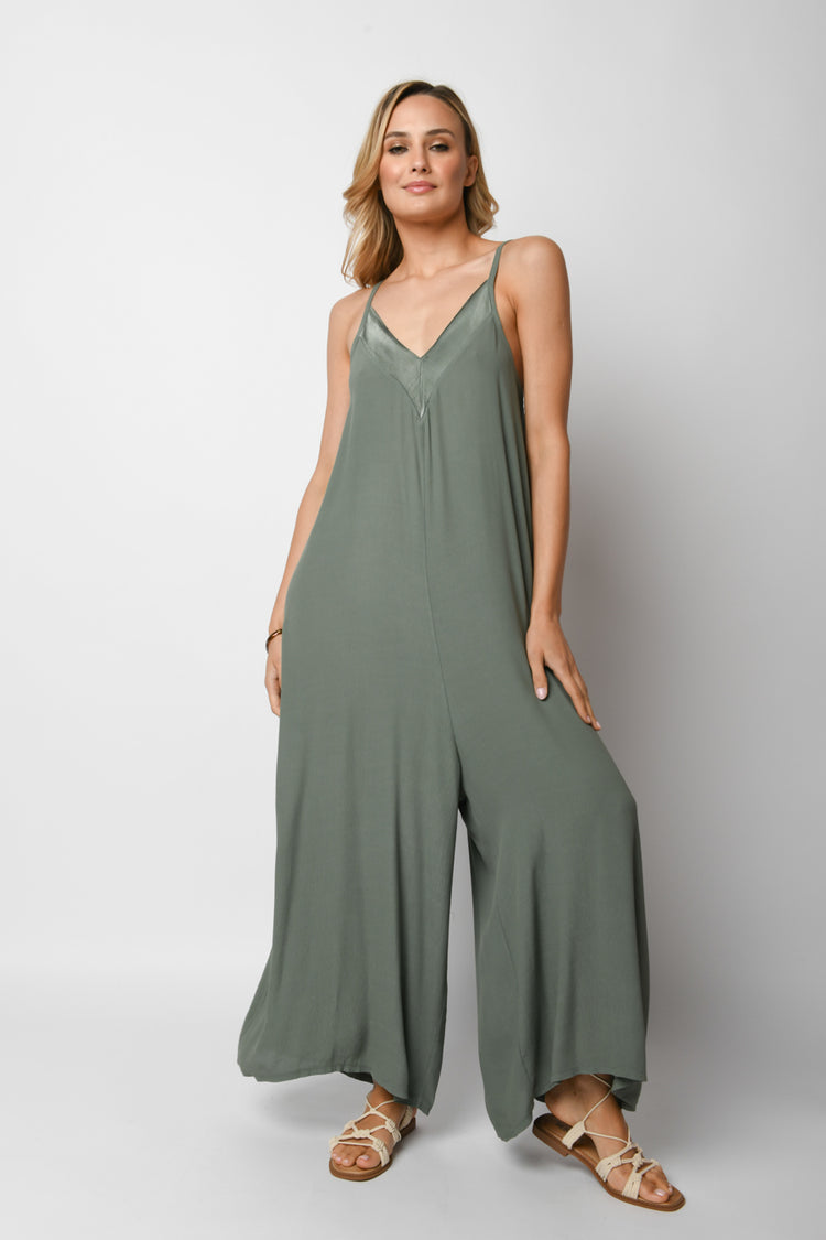 Viscose loose-fit jumpsuit