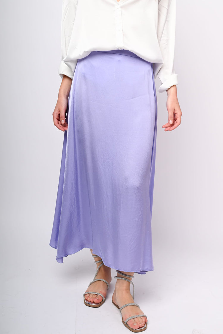 Satin maxi skirt