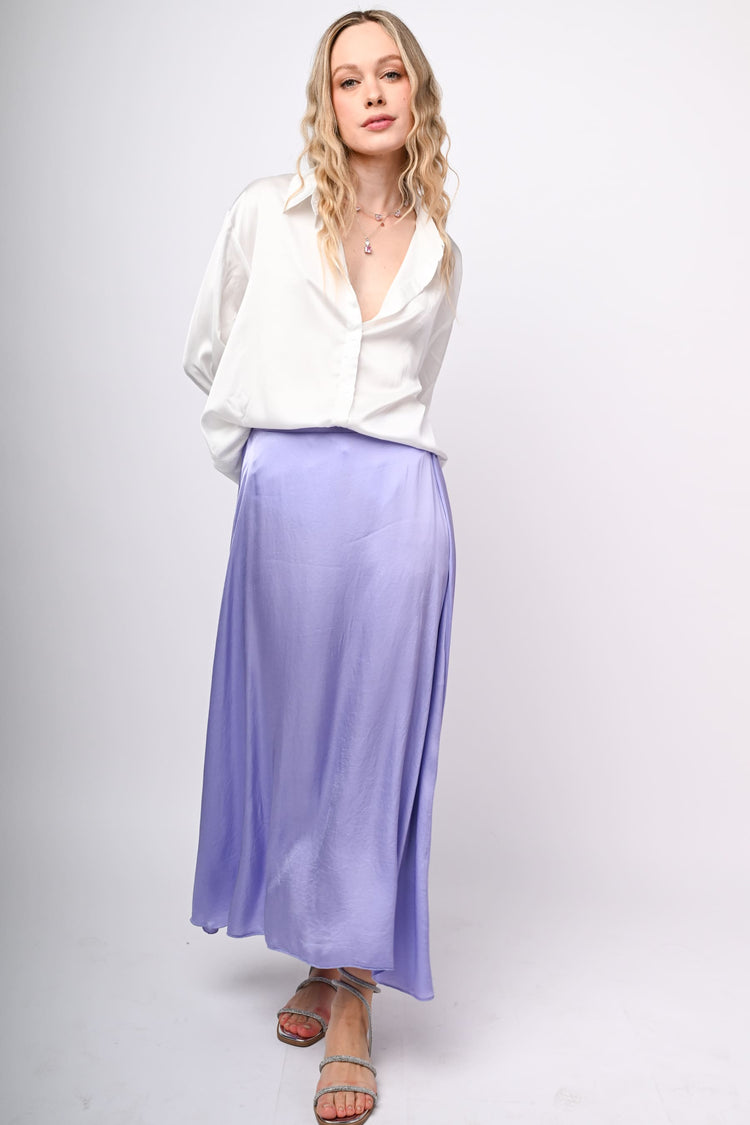 Satin maxi skirt