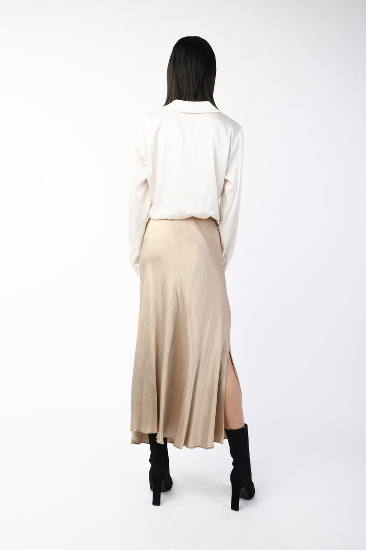 Side splits long skirt