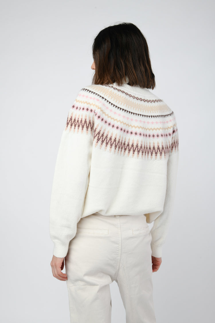 Fair Isle motif turtleneck