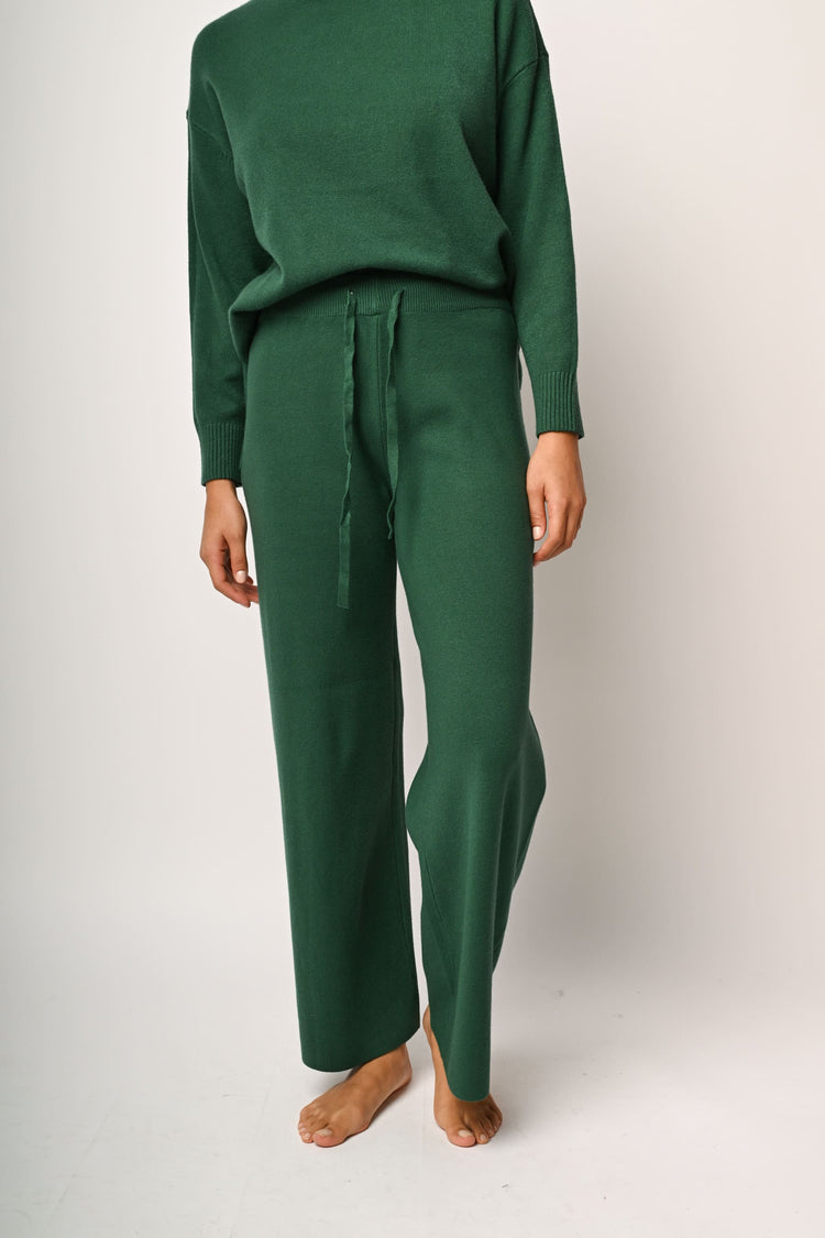 Drawstring knit sweatpants