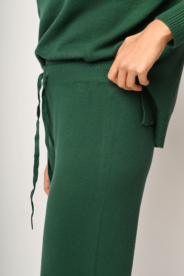 Drawstring knit sweatpants