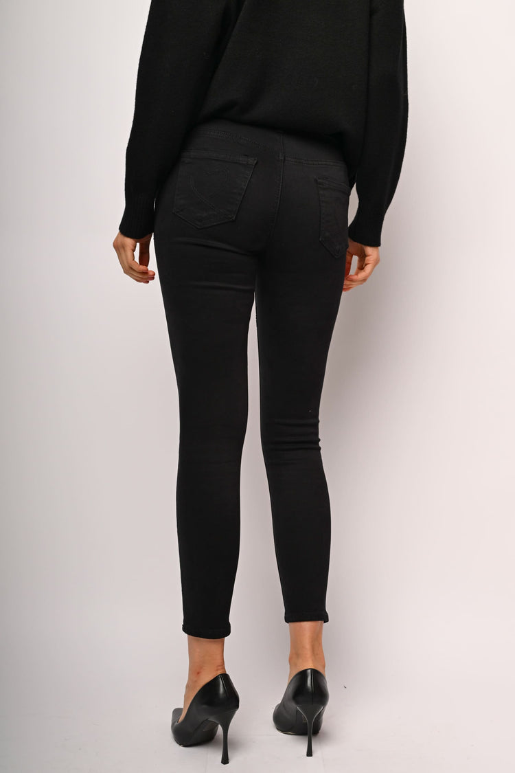 Rhinestone pinstriped jeans