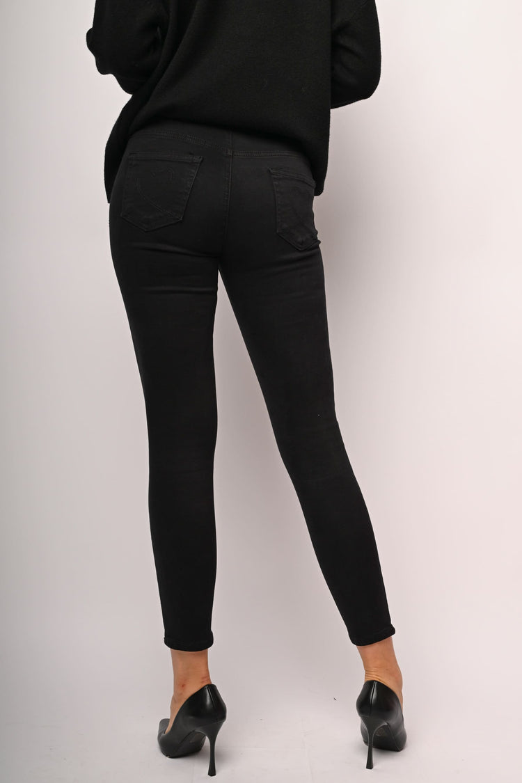 Rhinestone pinstriped jeans