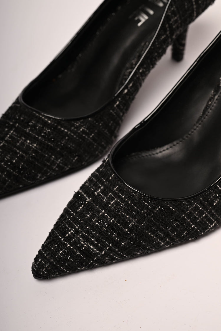Lurex tweed pumps