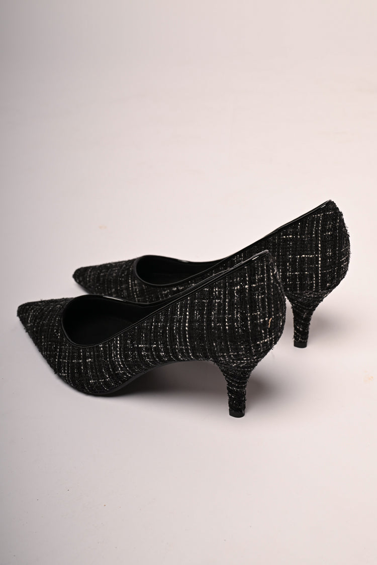 Lurex tweed pumps