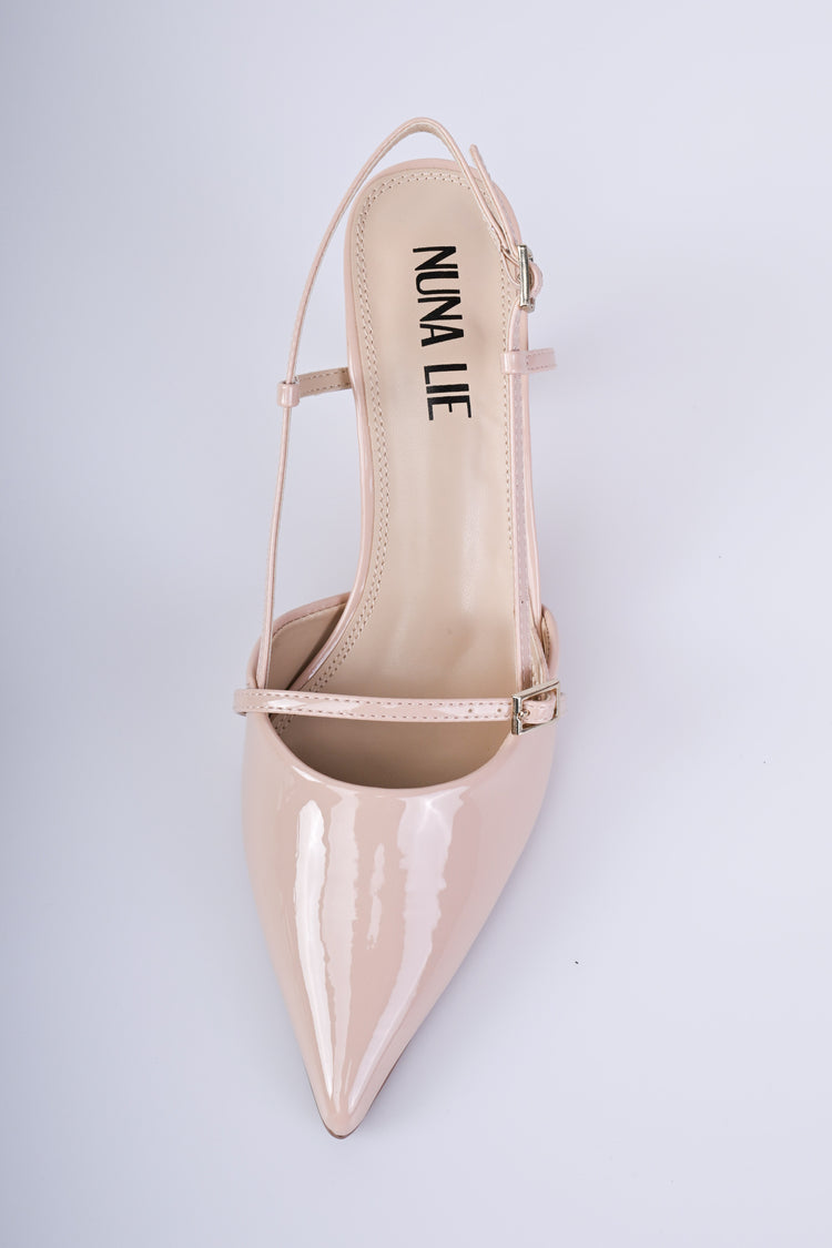 Buckle-detail slingback pumps