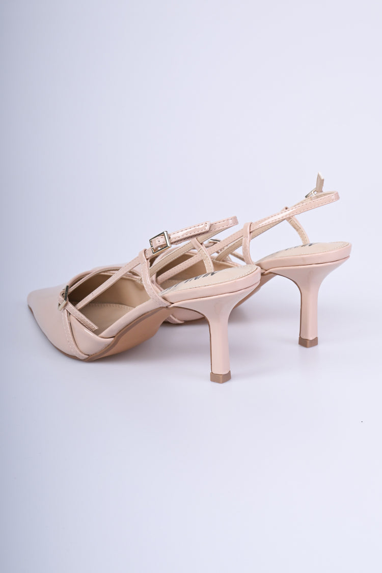 Buckle-detail slingback pumps