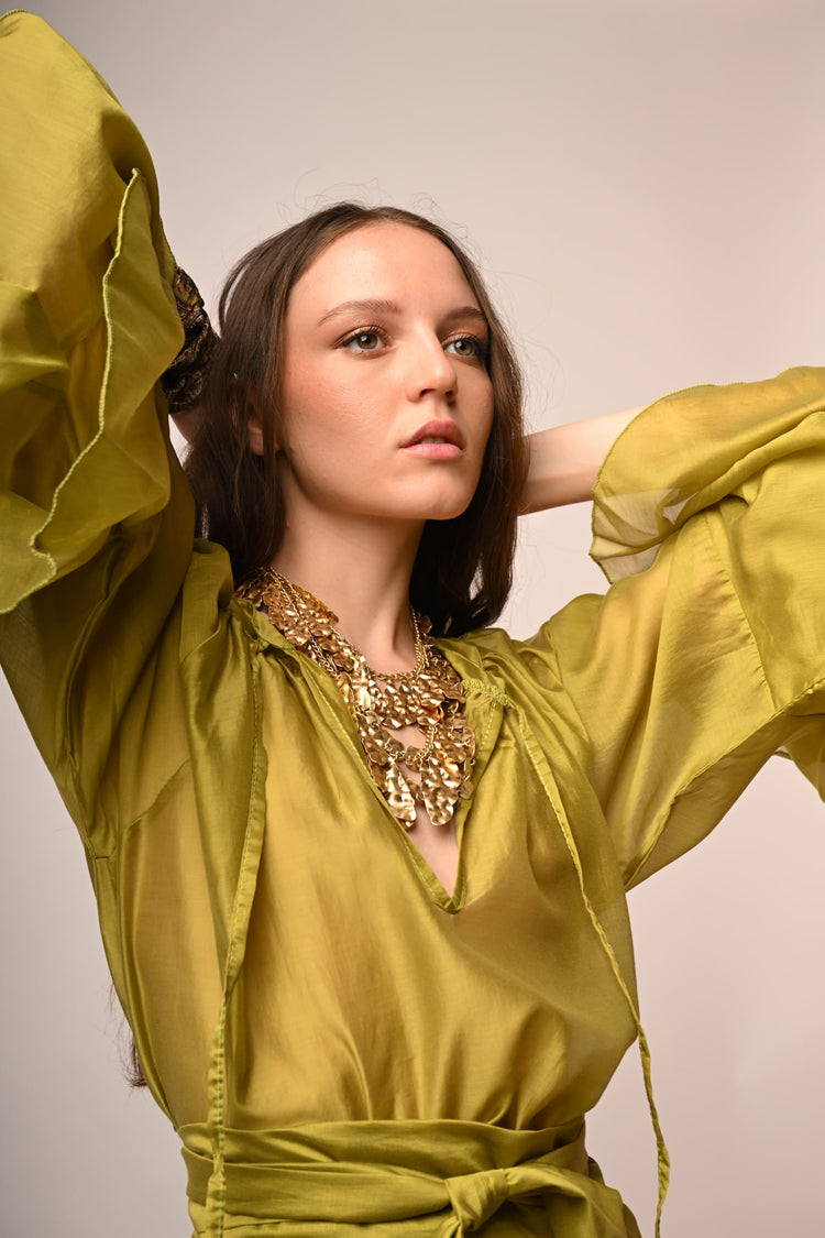 Ruffles muslin blouse