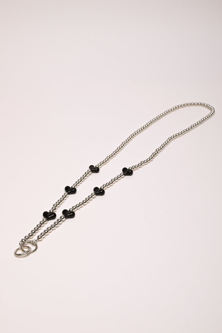 Hearts badge holder necklace