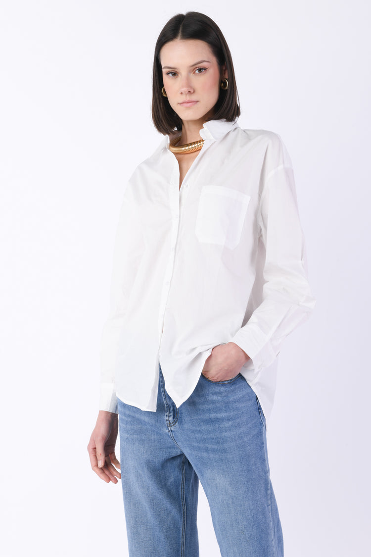 Oversized cotton shirt