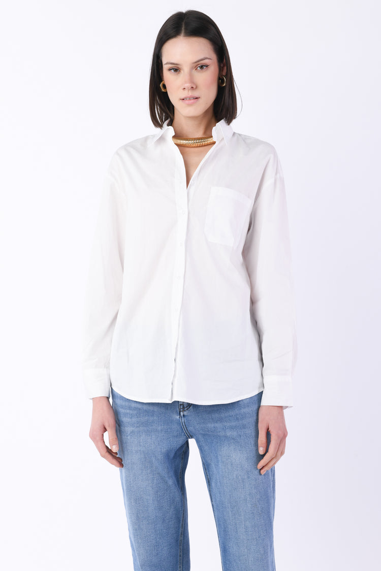 Oversized cotton shirt