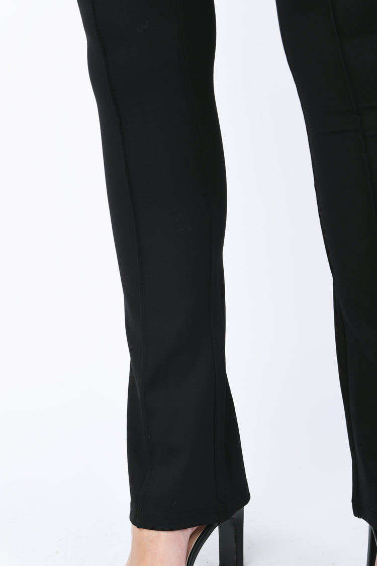 Stretch cotton flared trousers