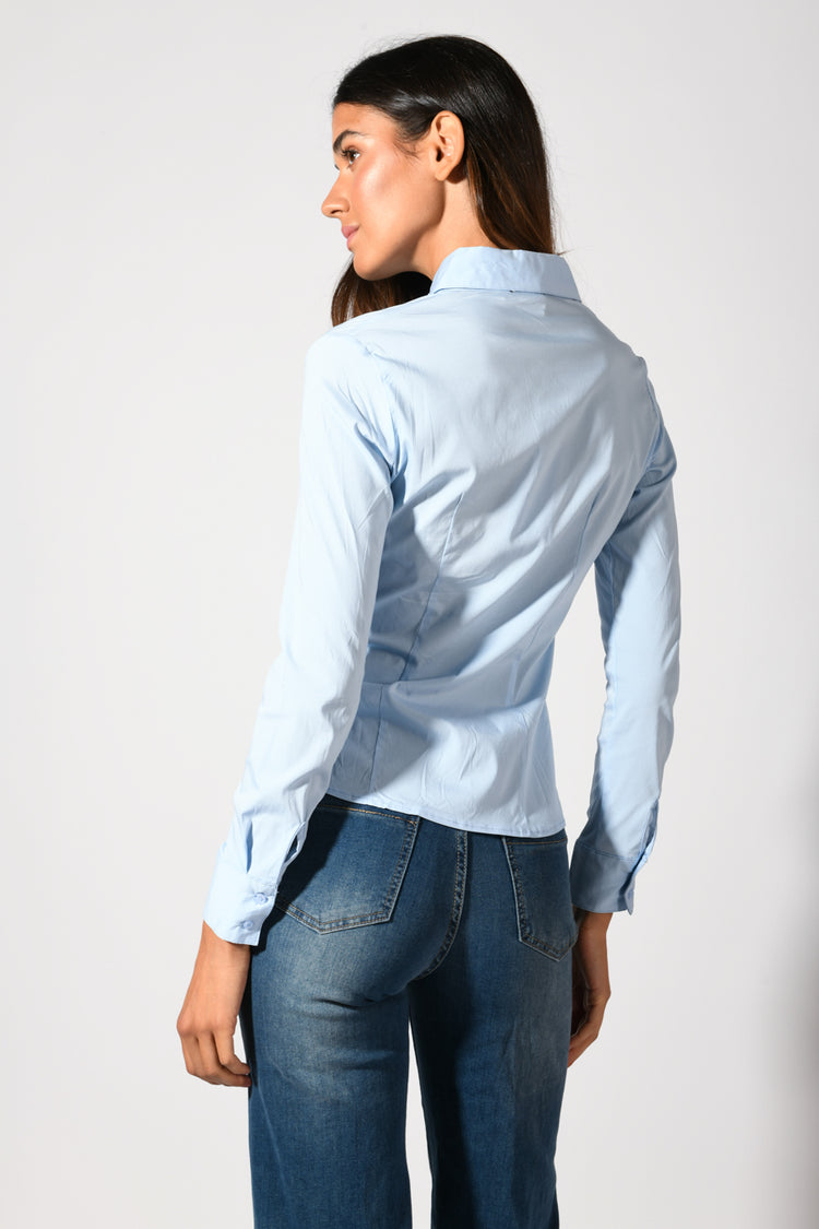 Stretch cotton-blend shirt