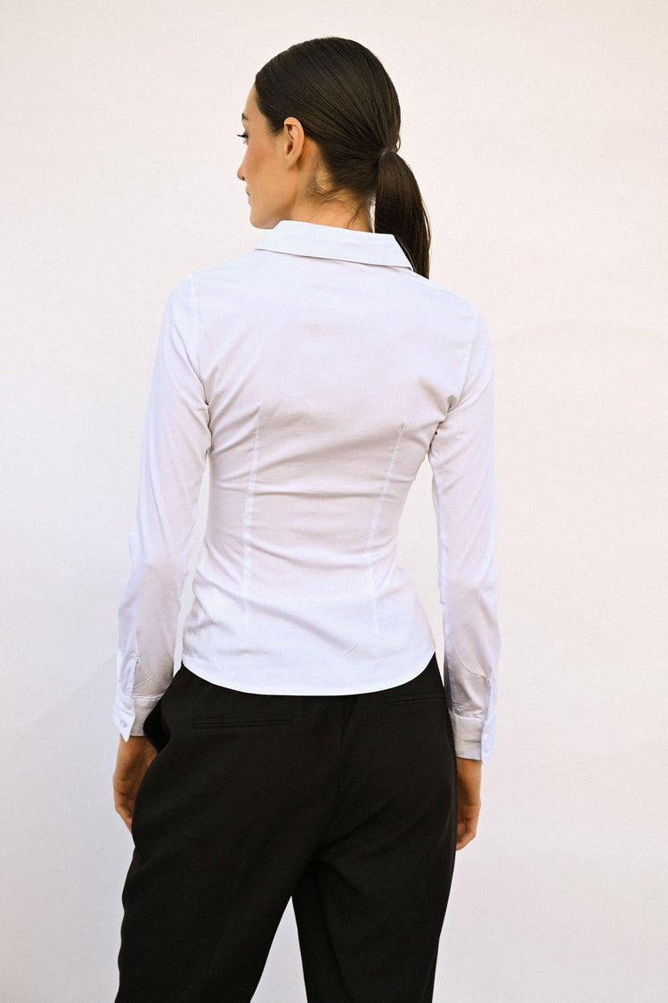 Crystals gathered shirt