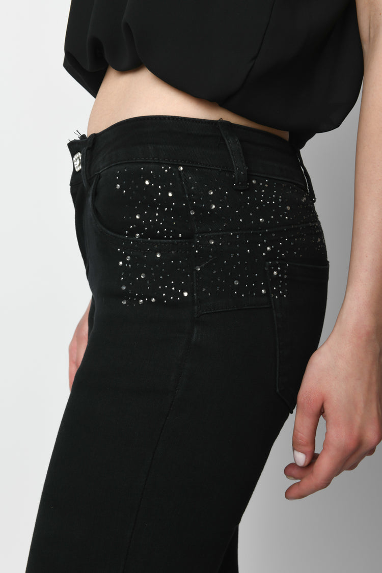 Rhinestoned skinny jeans