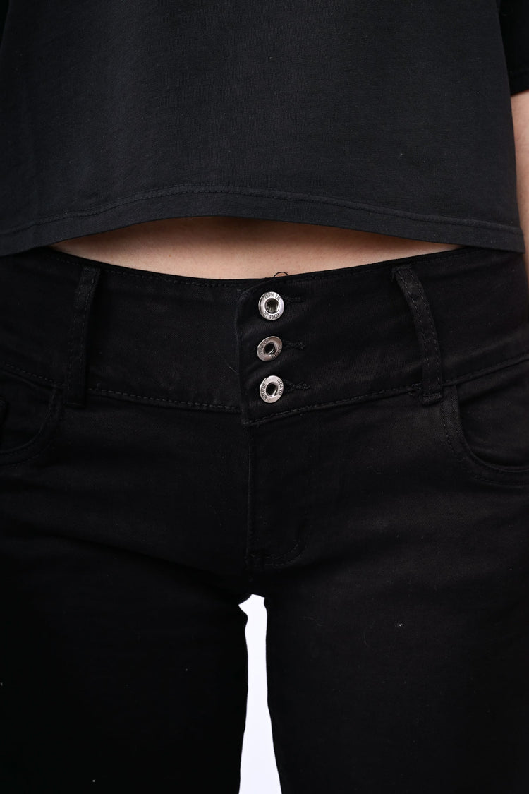 Crystal-hem jeans