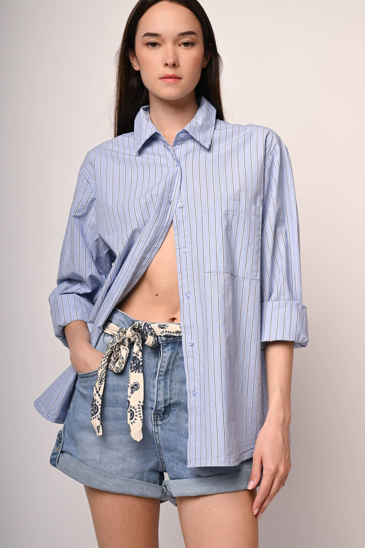 Oversized striped shirt