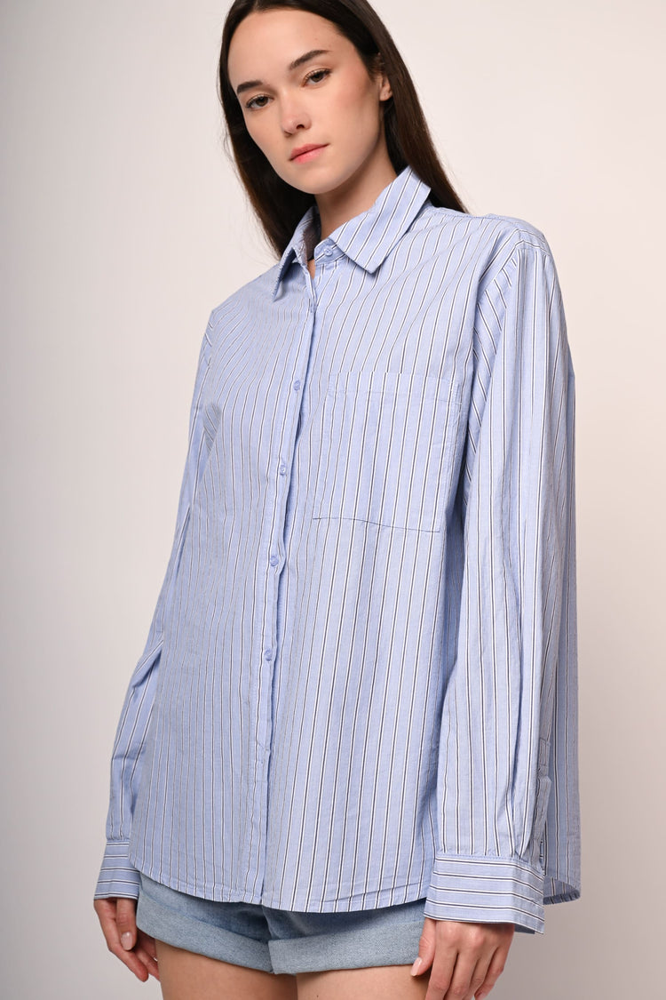 Oversized striped shirt