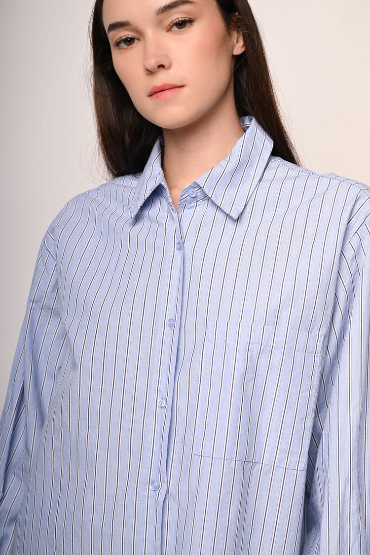 Oversized striped shirt
