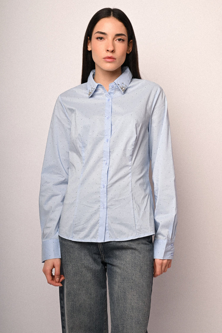 Rhinestone-embellished shirt
