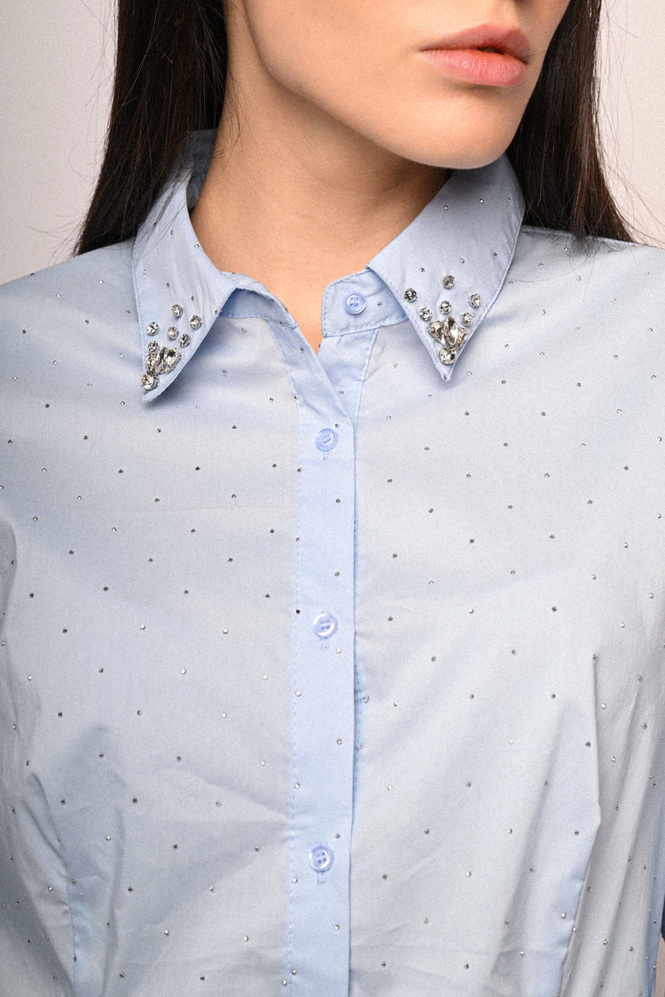 Rhinestone-embellished shirt