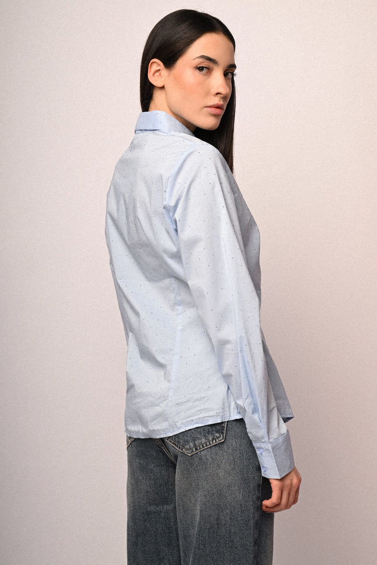 Rhinestone-embellished shirt