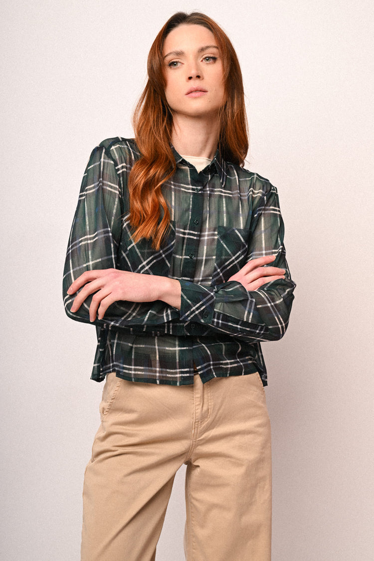 Check print shirt
