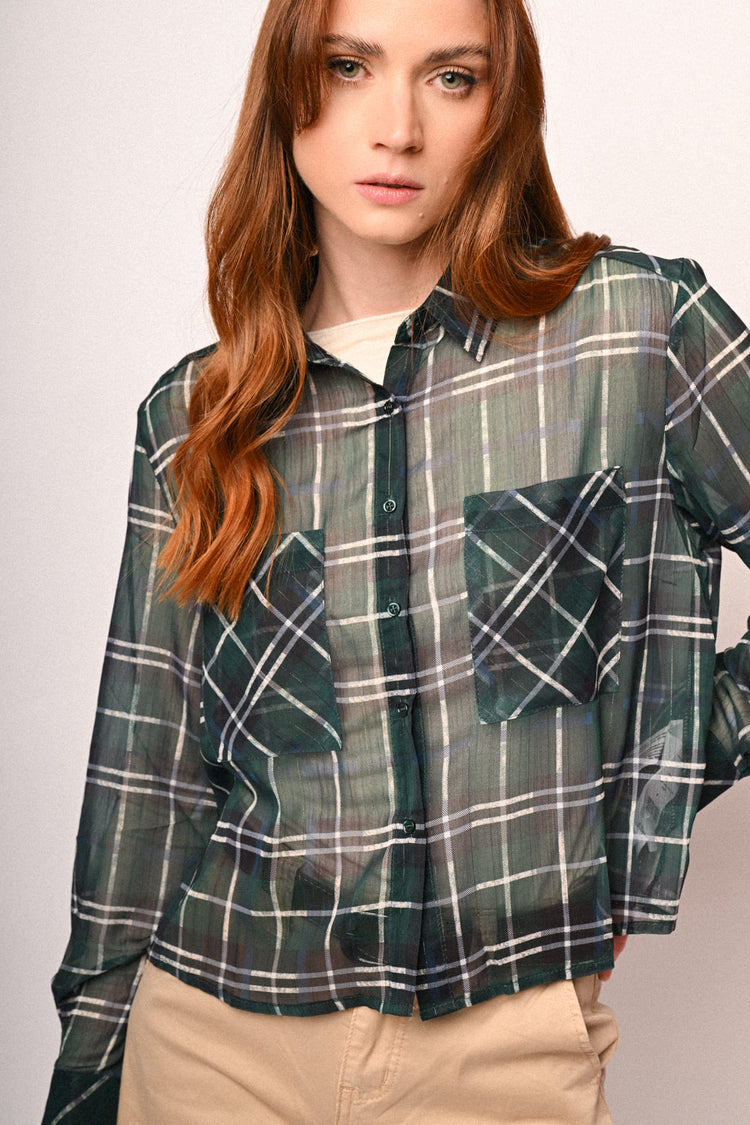 Check print shirt