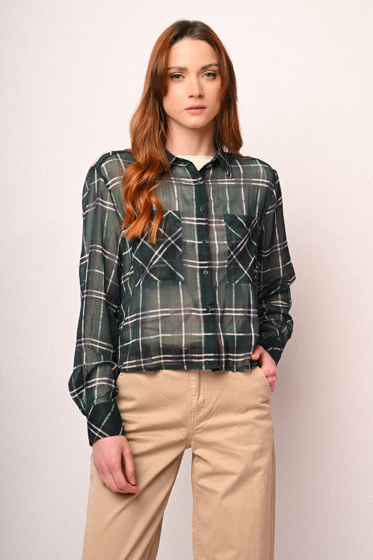 Check print shirt