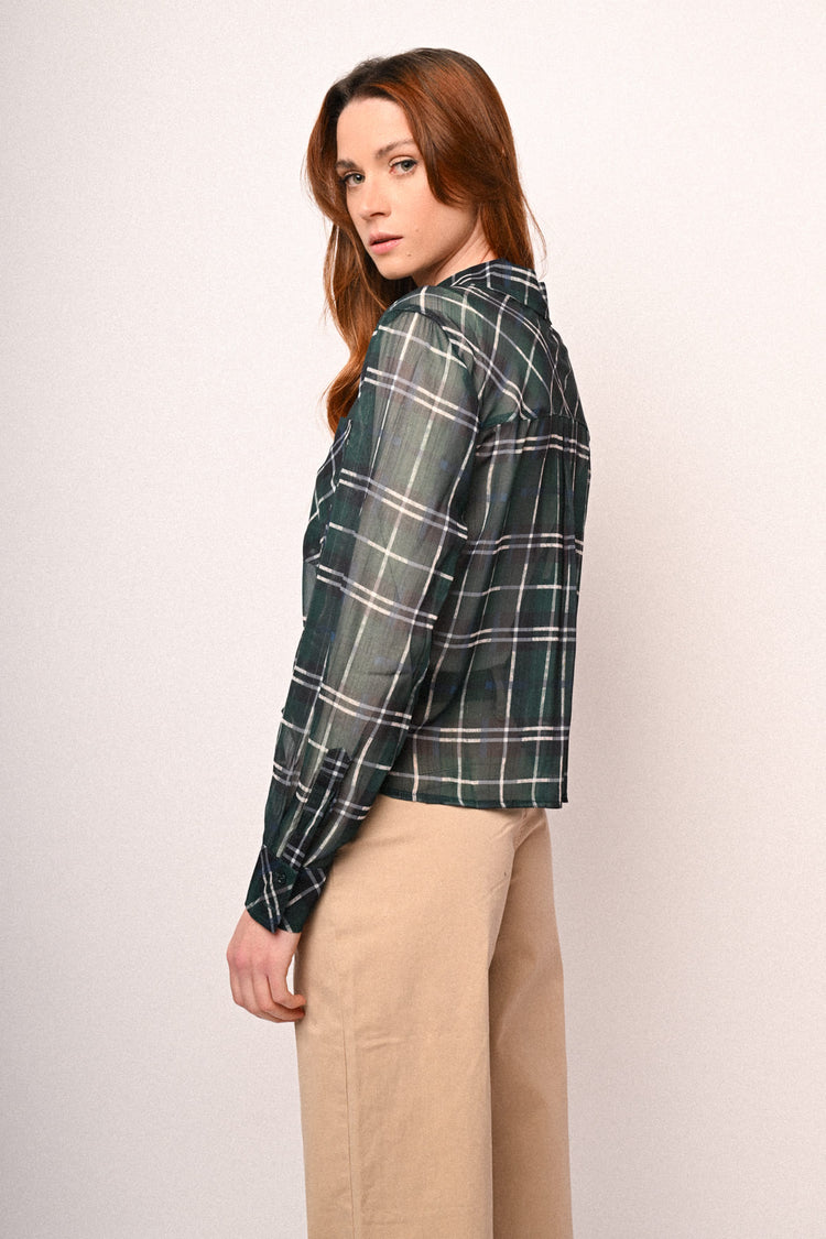 Check print shirt