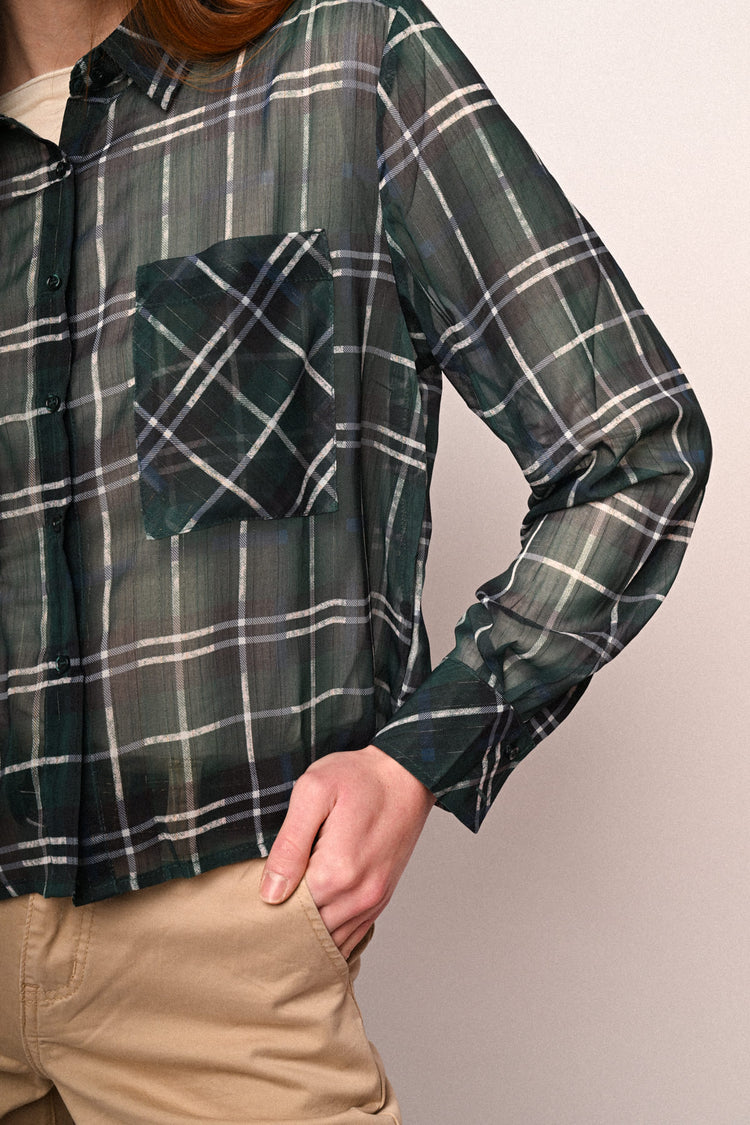 Check print shirt