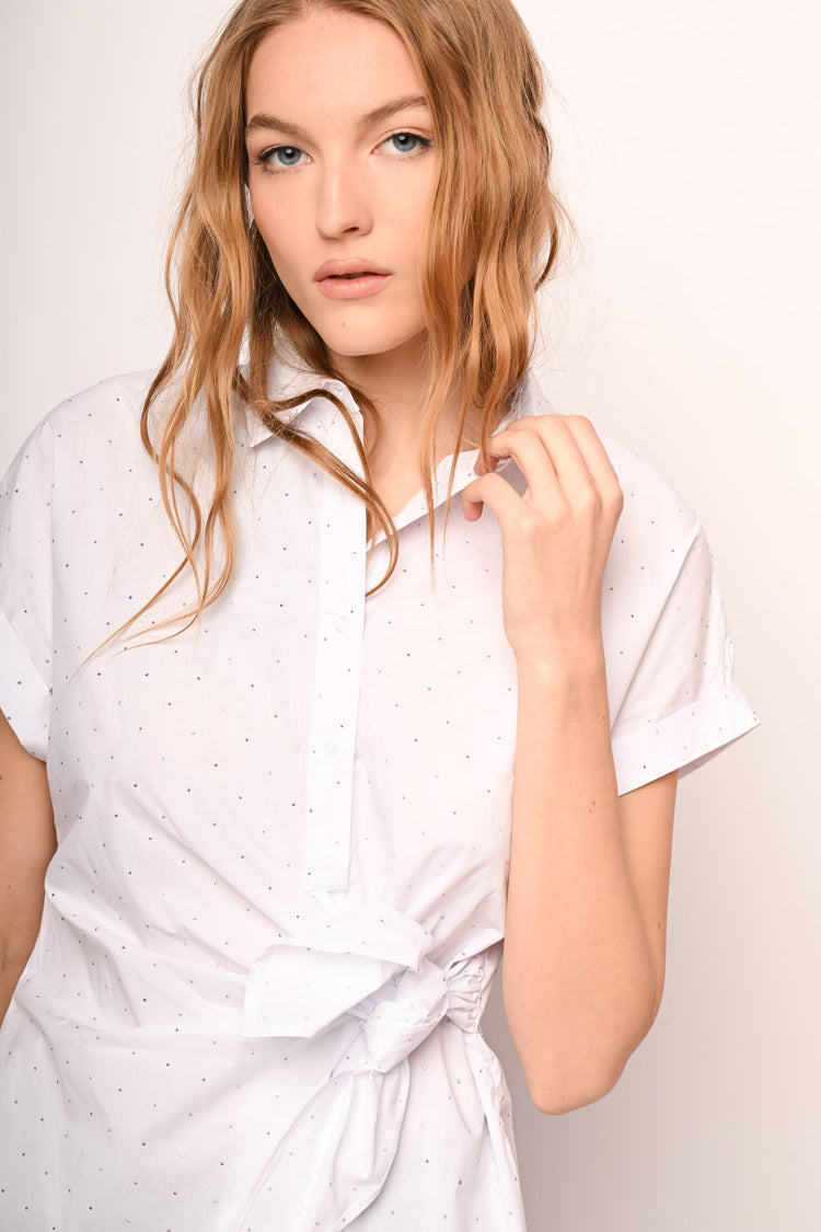 Mini-stud knot shirt