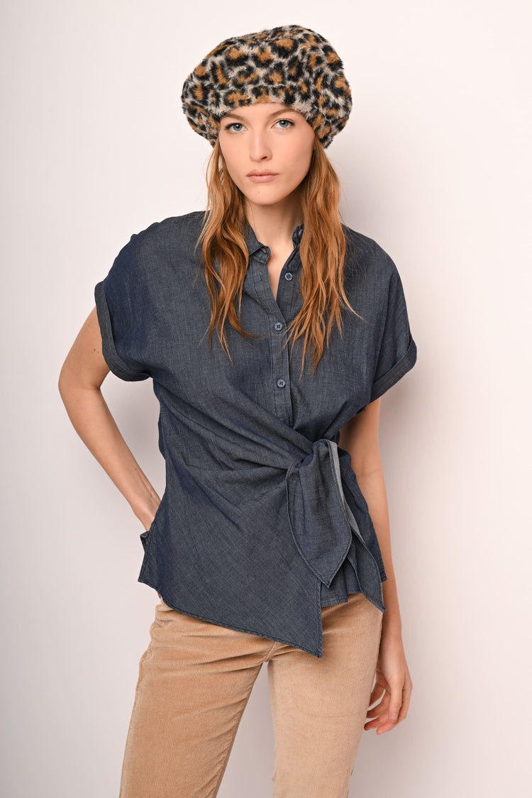Knot denim shirt