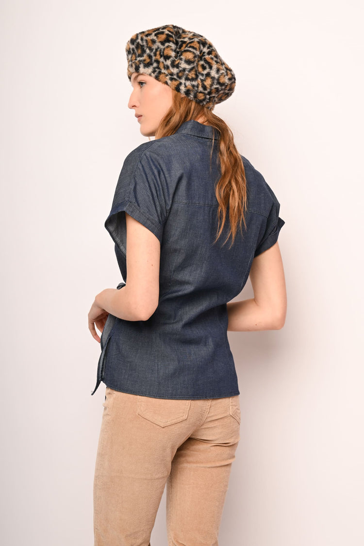 Knot denim shirt