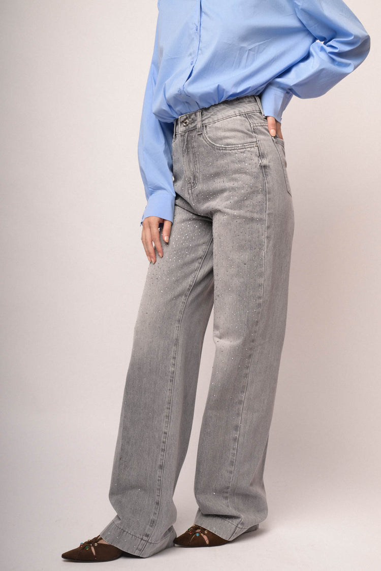Jeans palazzo scuro
